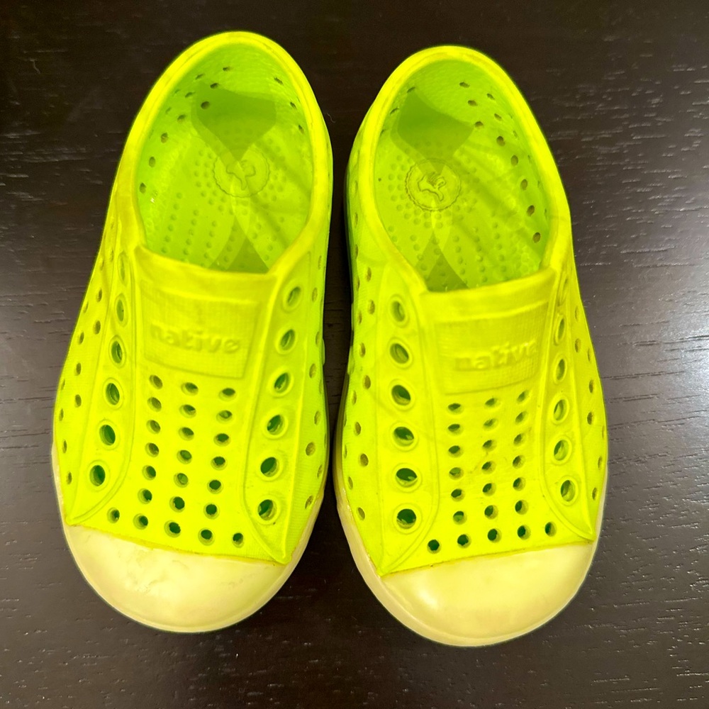 Native neon toddler shoes